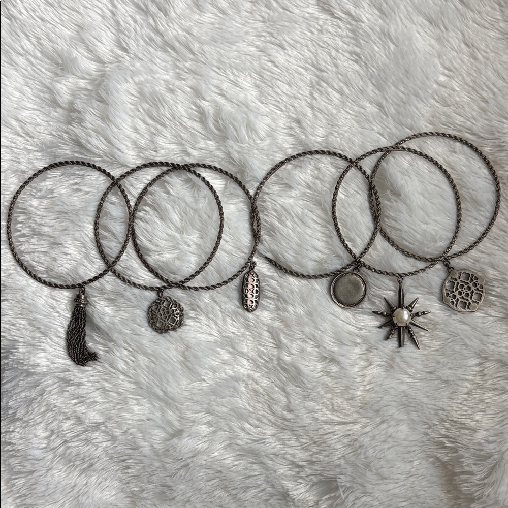 Kendra Scott Silver Charm Bracelet Set